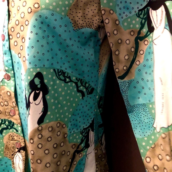 Vintage Carry Back LTD Pop Art Button Down Shirt, Size 12 - Picture 5 of 11